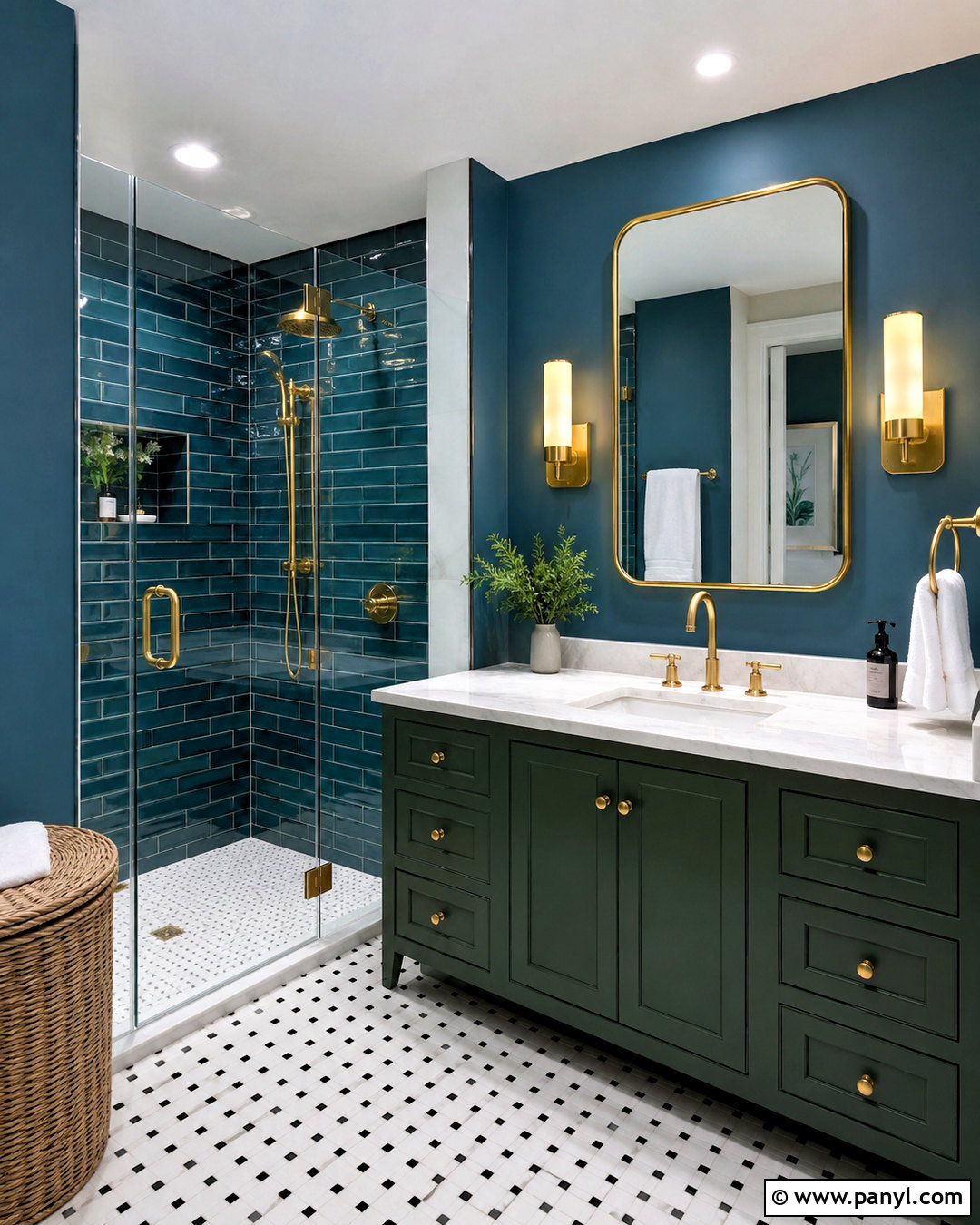 Teal Blue And Forest Green Bathroom - 20 blue and green color scheme ideas