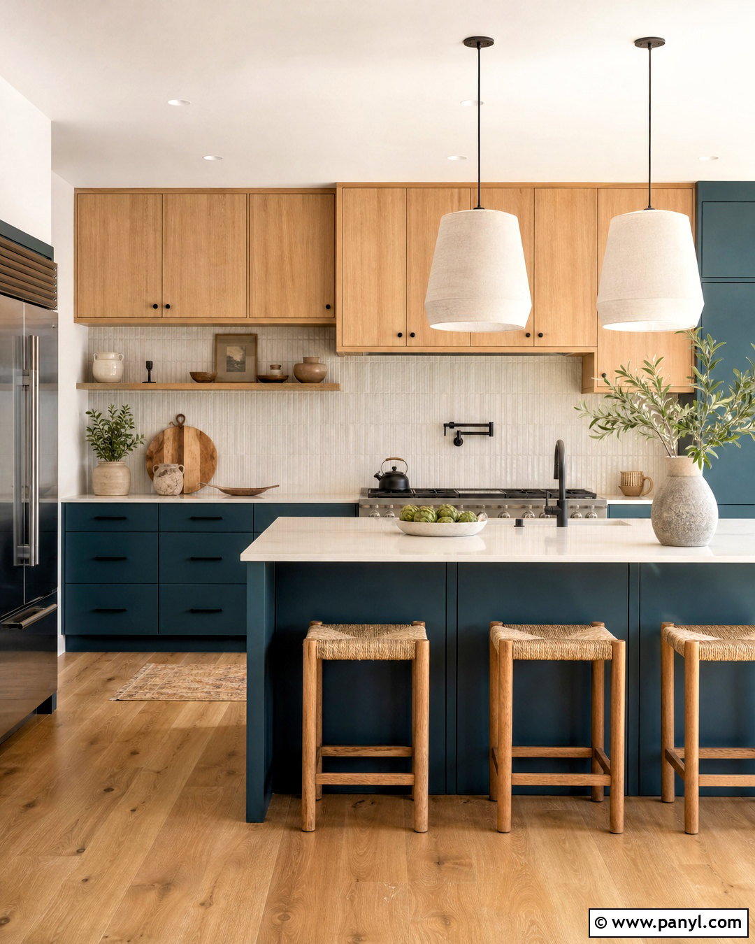 Teal Blue And Wood Kitchen - 20 teal blue kitchen ideas