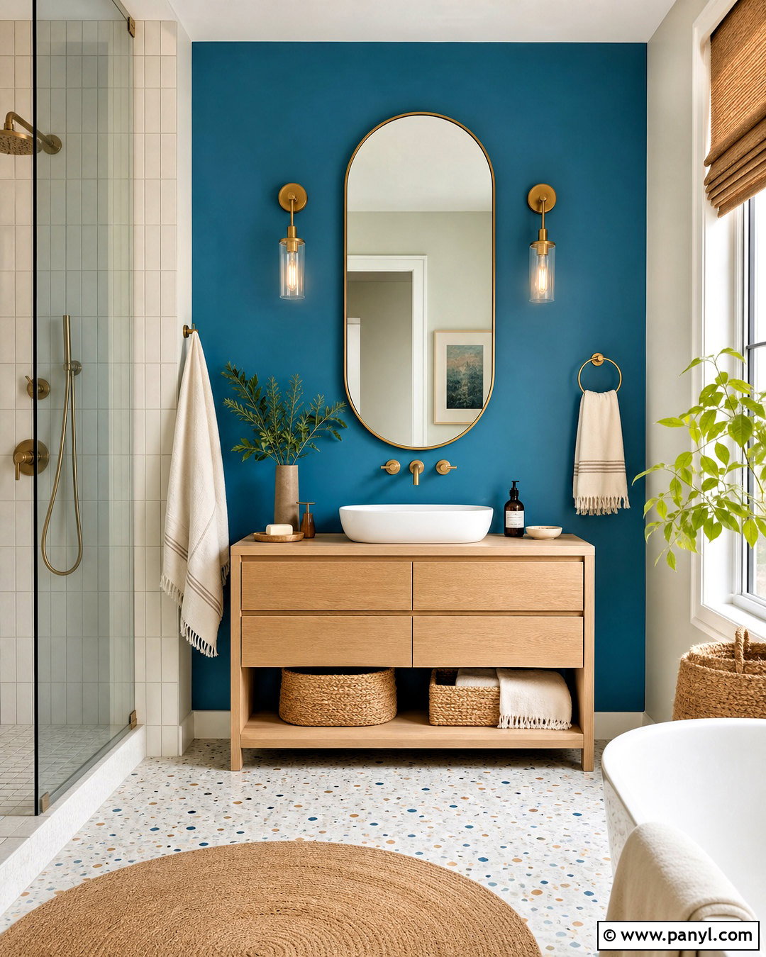 Teal Blue Bathroom Accent Wall - 20 blue accent wall bathroom ideas