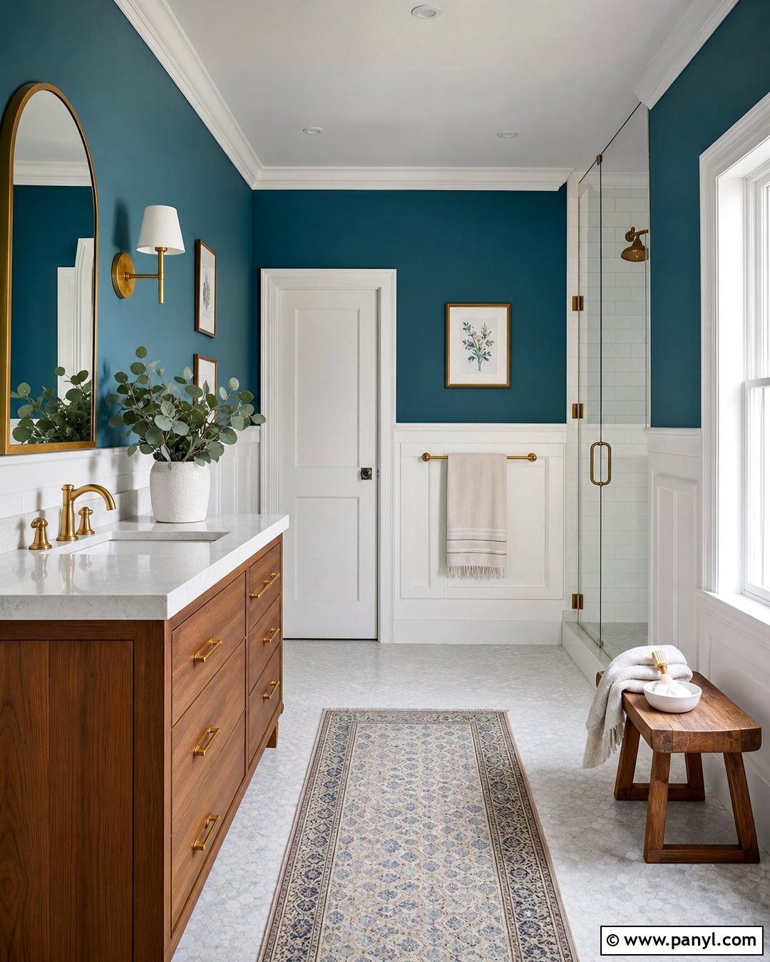 Teal Blue Bathroom Walls - 50 blue walls