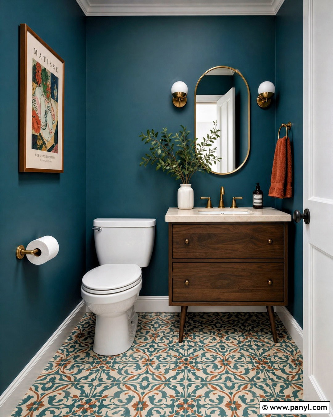 Teal Blue Half Bathroom - 20 blue half bathroom ideas