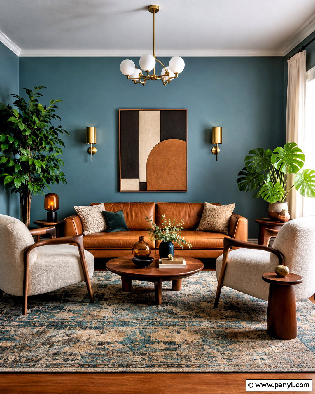 Teal Blue Living Room - 20 blue paint living room ideas