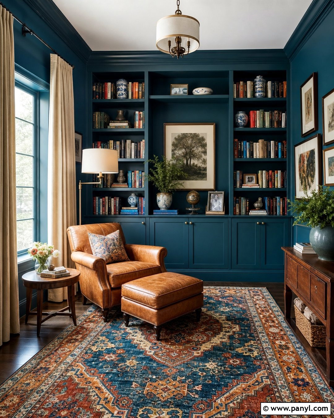 Teal Blue Reading Room Walls - 20 How To Paint Walls Blue Ideas