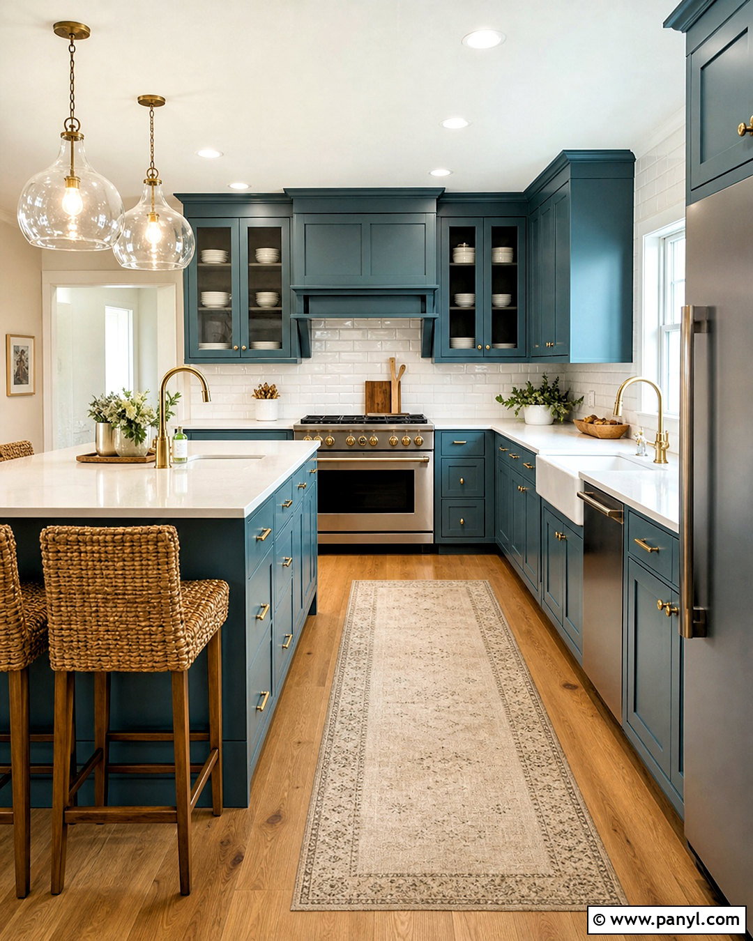 Teal Blue Shaker Cabinets - 20 teal blue kitchen ideas