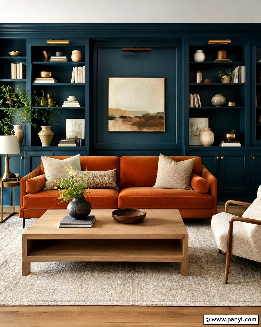 Teal Built In Wall Orange Sofa - 20 Teal Wall Orange Sofa Ideas
