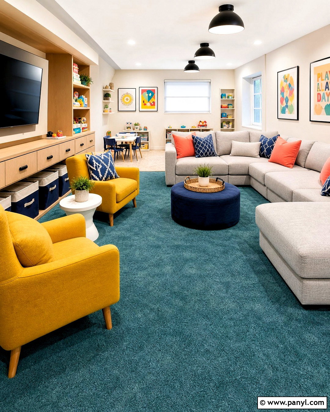 Teal Carpet - 20 carpet color ideas
