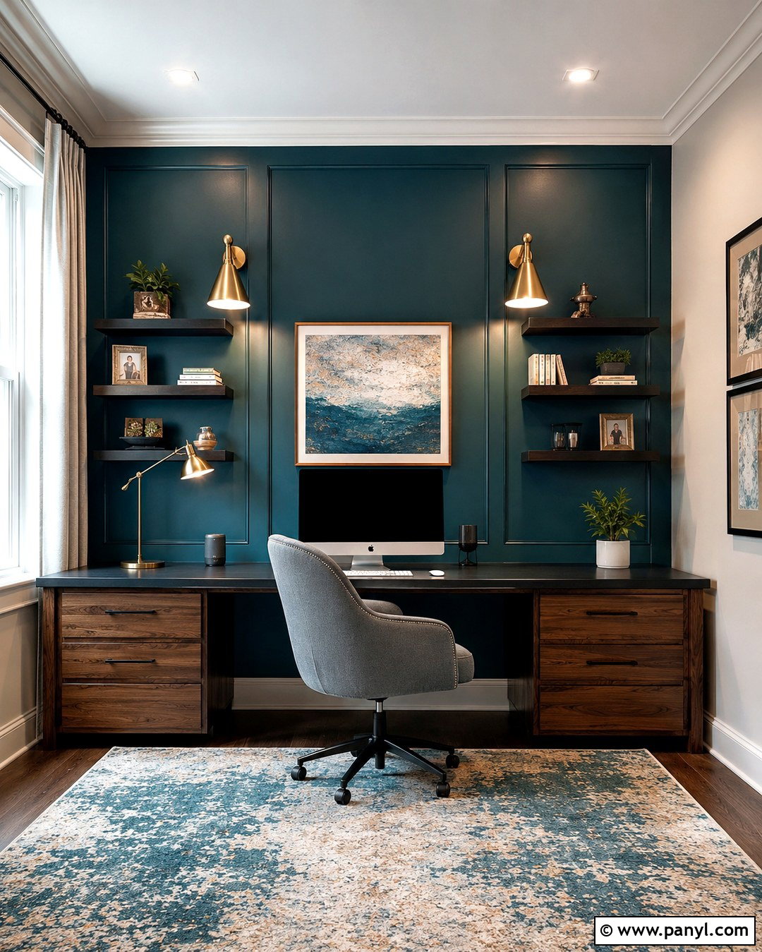 Teal Computer Room - 20 Computer Room Wall Color Ideas