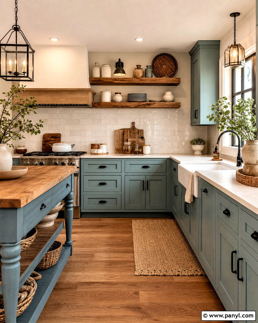 Teal Farmhouse Kitchen - 20 teal kitchen ideas