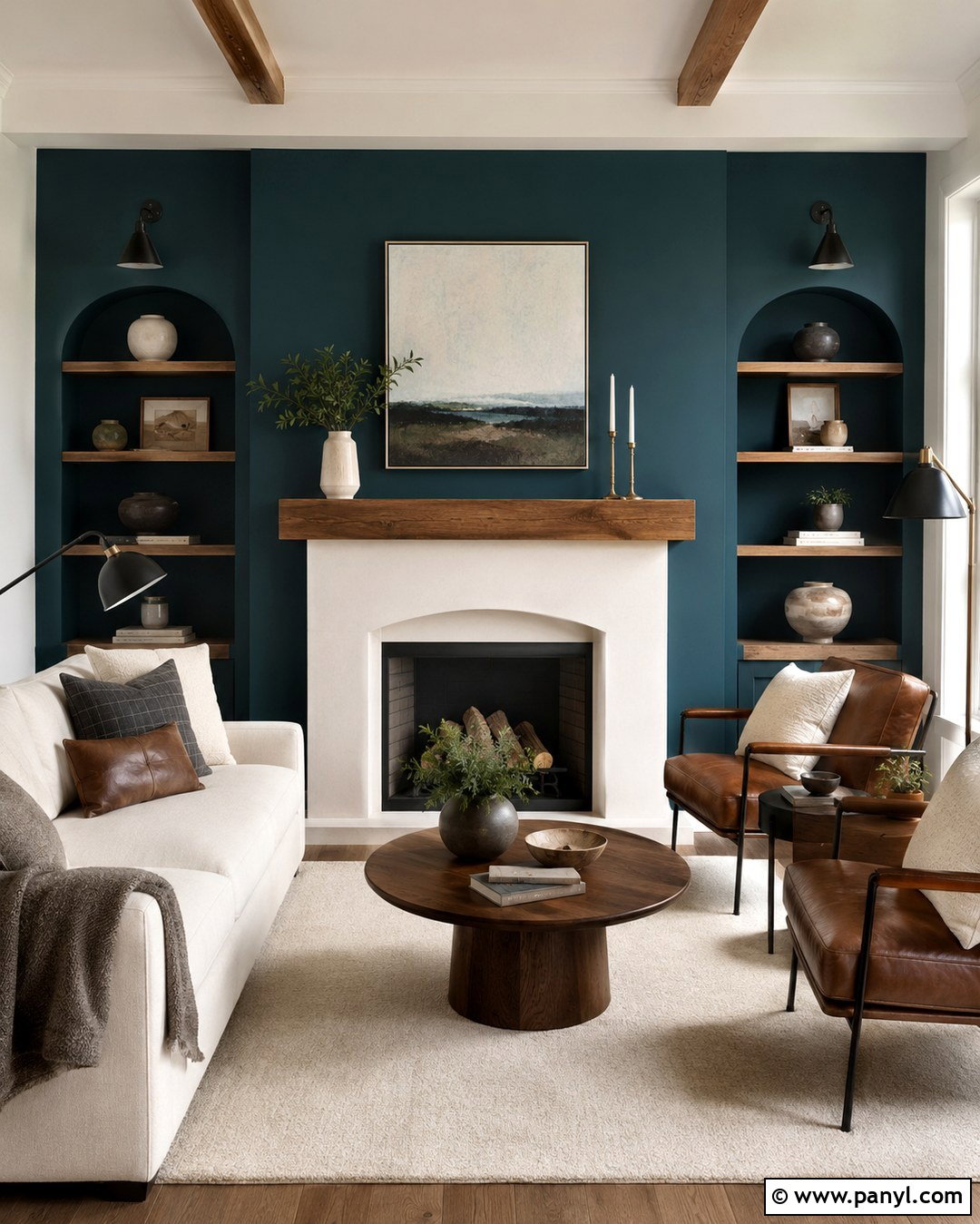 Teal Fireplace Accent Wall - 20 Teal Accent Walls