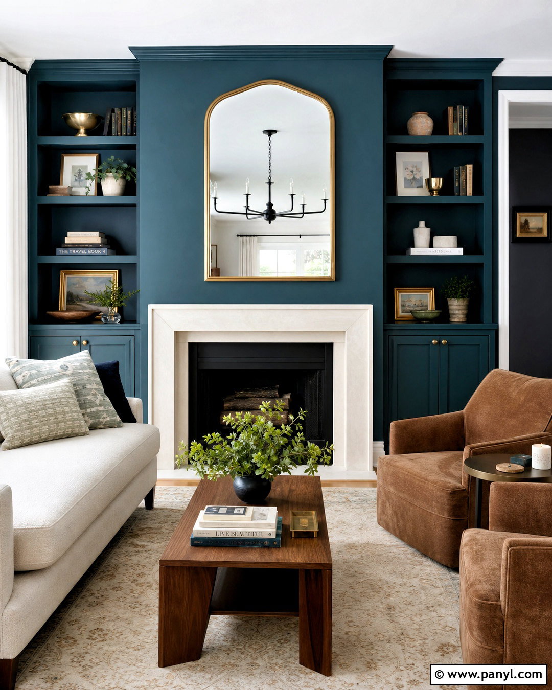 Teal Fireplace Wall - 20 teal walls