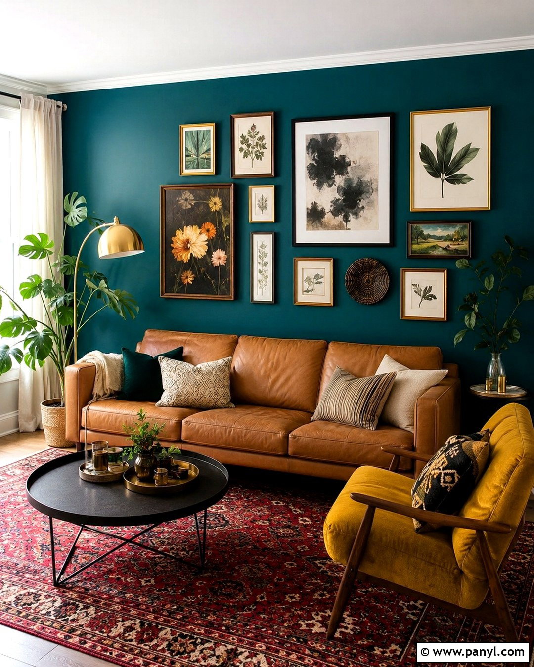 Teal Gallery Accent Wall - 20 Teal Accent Walls