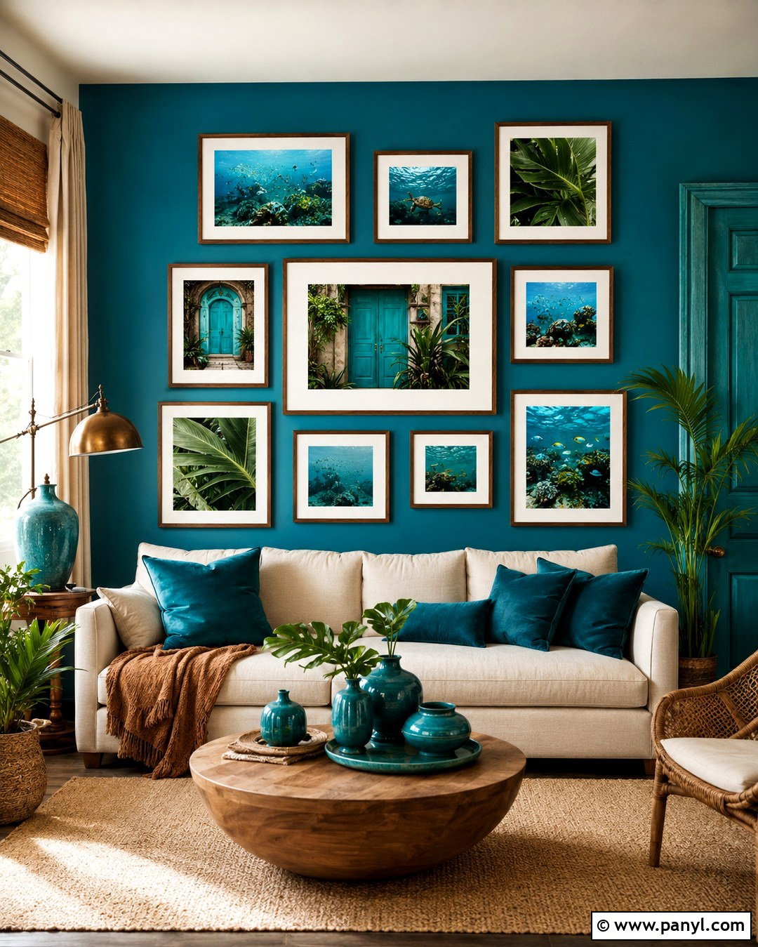 Teal Gallery Wall Photos - 20 Gallery Wall Color Photos