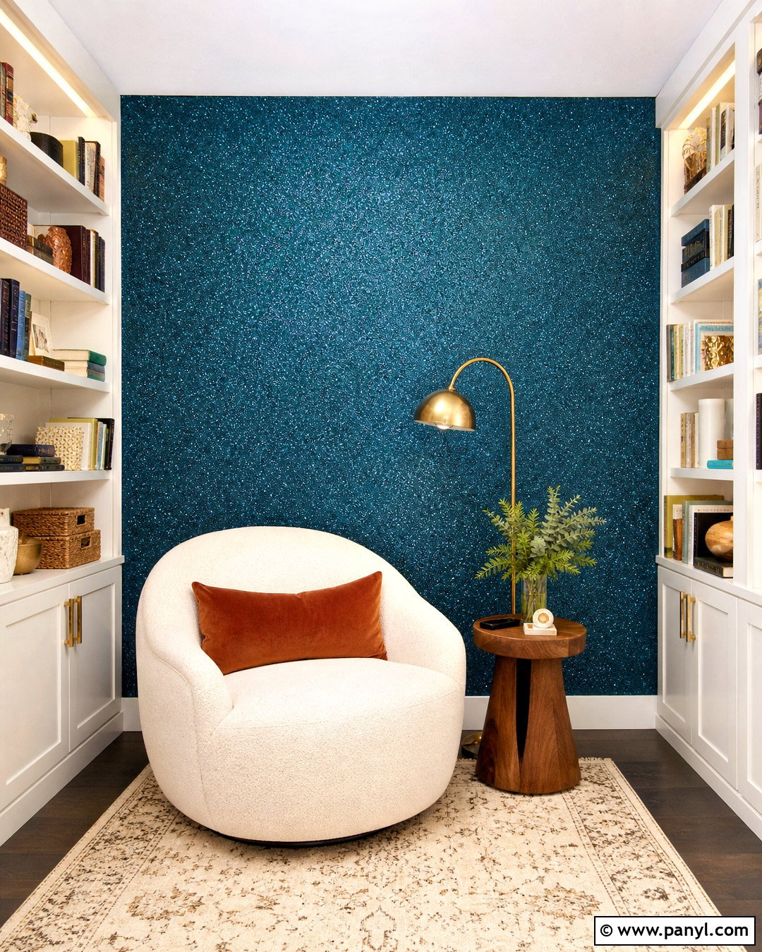 Teal Glitter Wall Reading Nook - 20 glitter walls