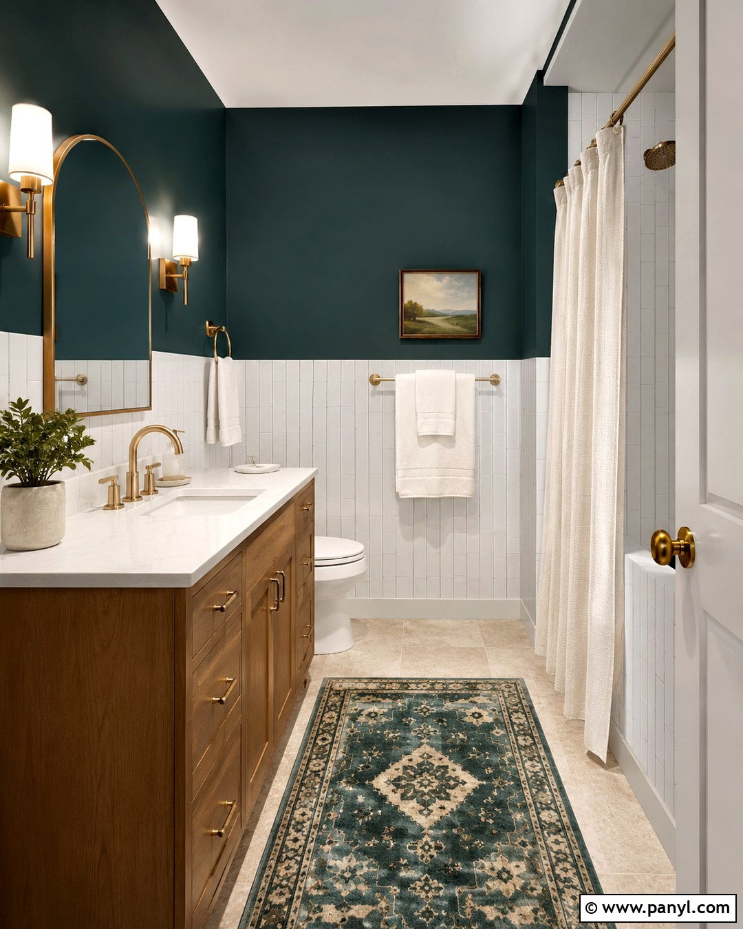 Teal Green Bathroom Walls - 20 Rich Green Wall Paint Ideas