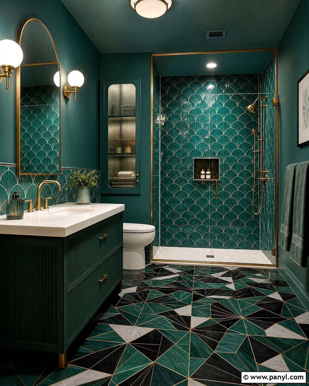 Teal Green Bathroom - 20 all green bathroom ideas