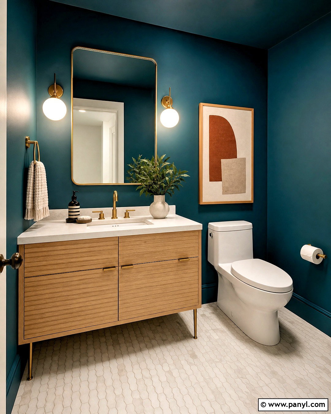 Teal Half Bath - 20 half bath paint colors