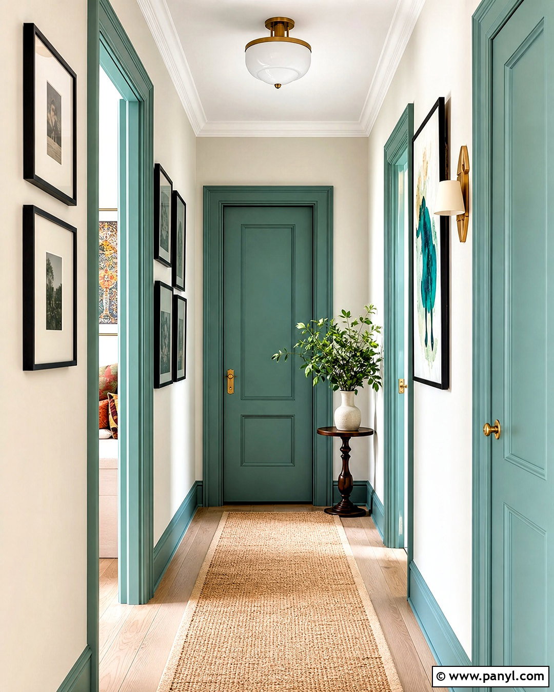 Teal Hallway Doors - 20 hallway door colors