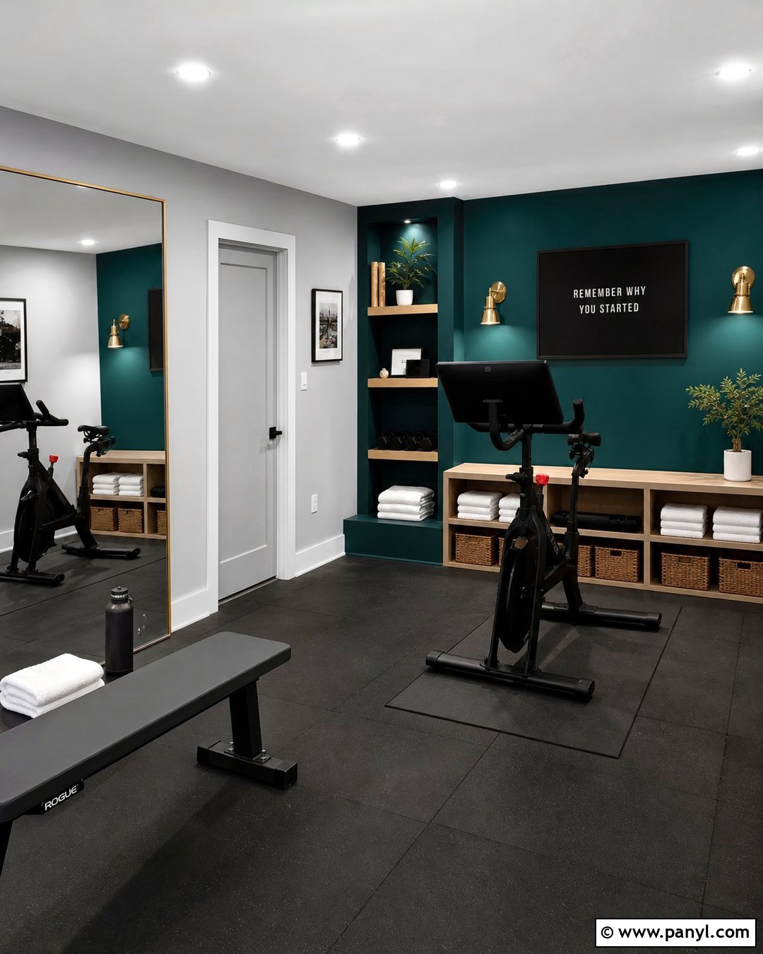 Teal Home Gym Walls - 30 Home Gym Wall Color Ideas