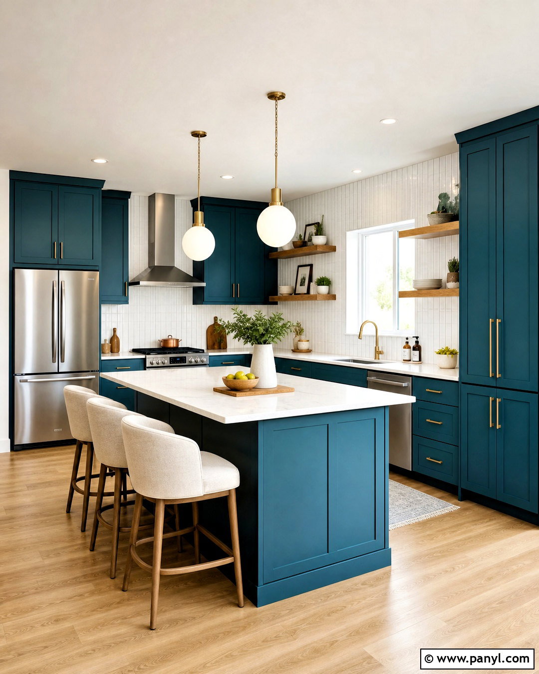 Teal Kitchen Cabinets With White Countertops - 20 green blue kitchen ideas