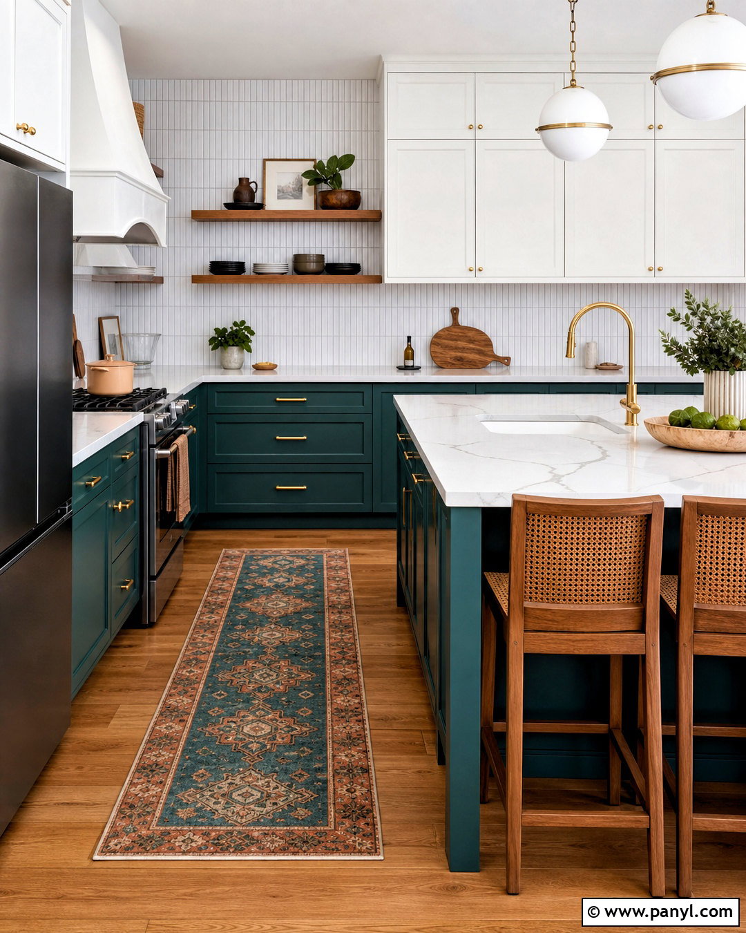 Teal Kitchen Cabinets - 20 pop of color kitchen ideas