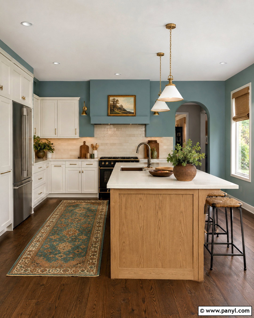 Teal Kitchen Walls - 40 Kitchen Wall Colors With White Cabinets