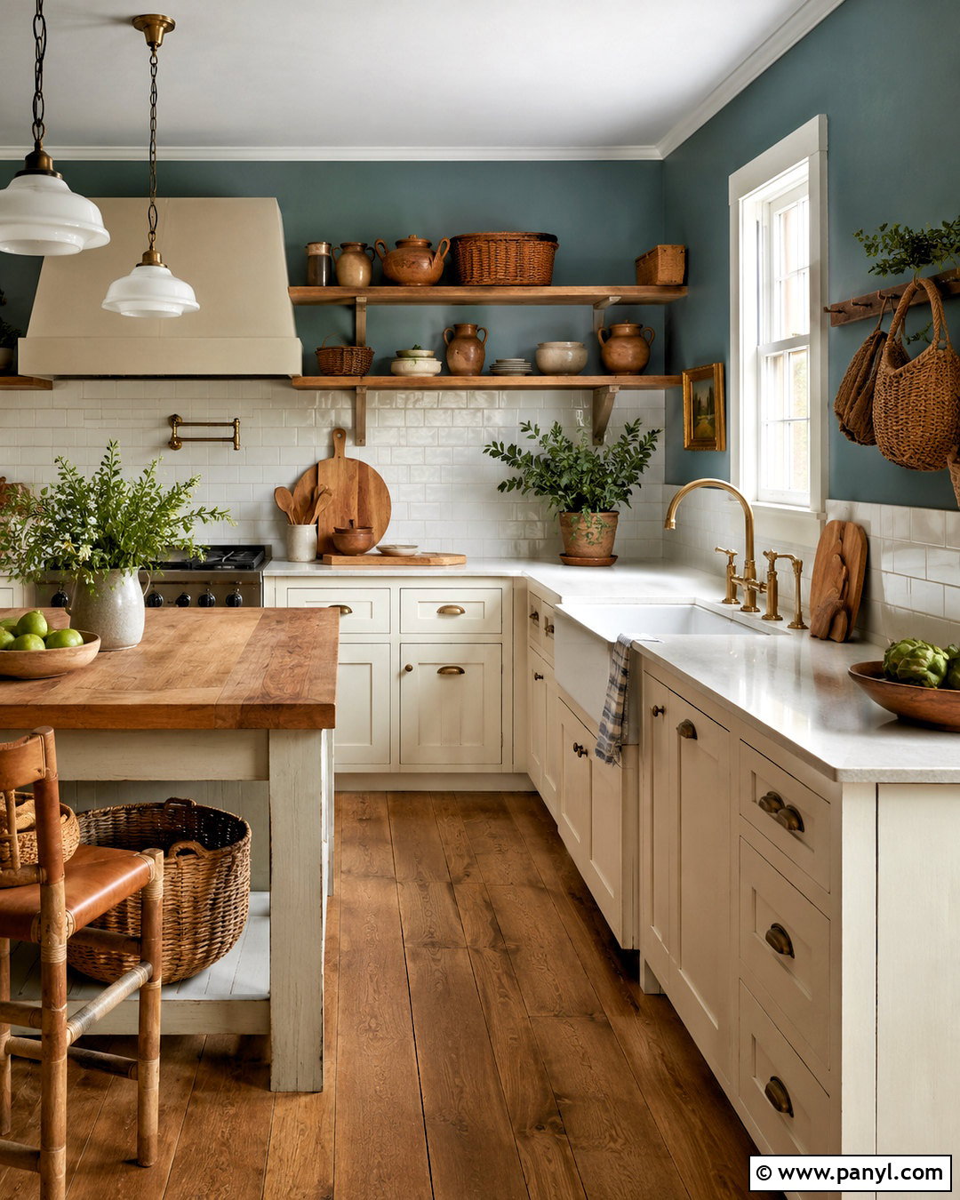 Teal Kitchen Walls With Farmhouse Cabinets - 35 teal kitchen walls