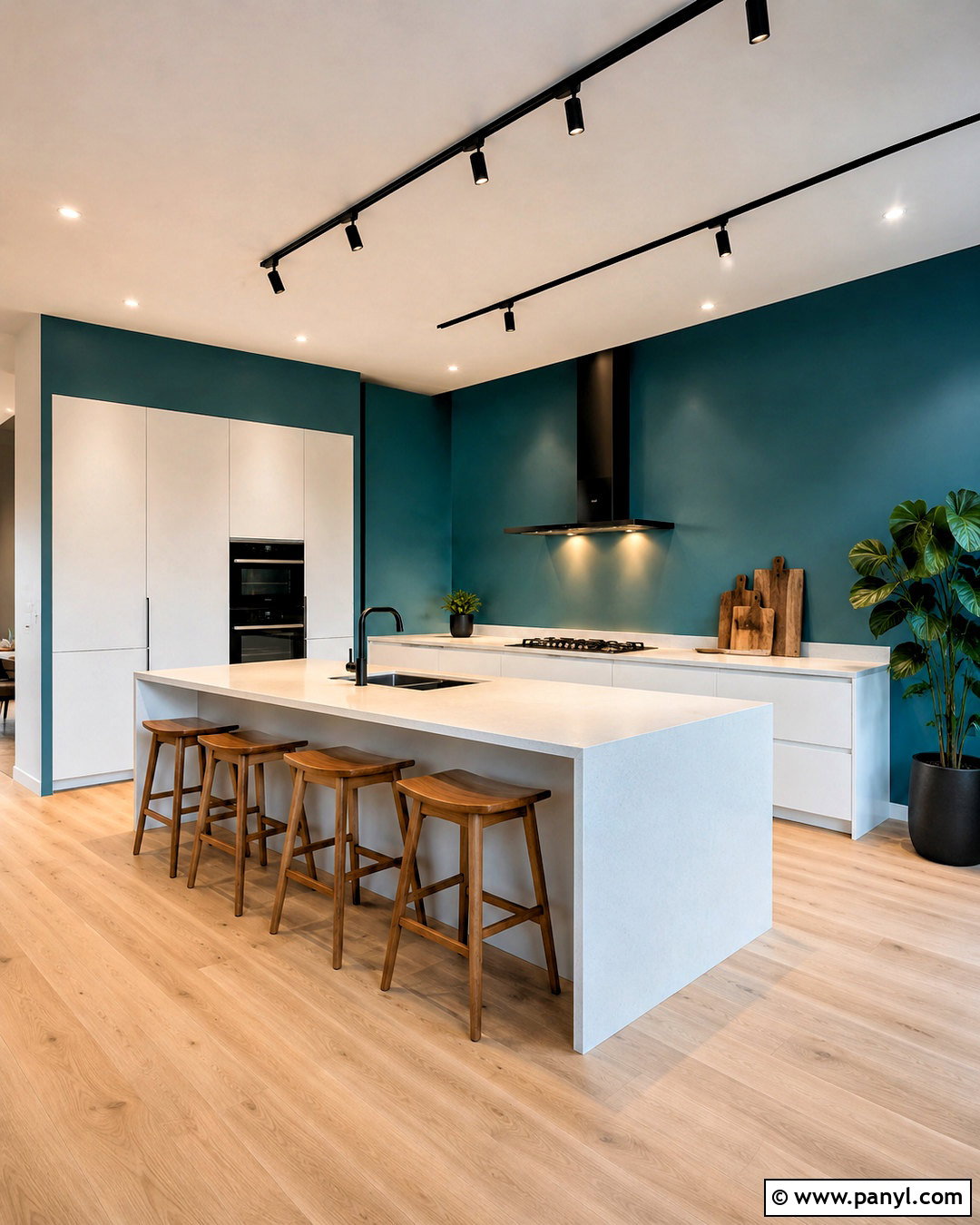 Teal Kitchen Walls With Modern Cabinets - 35 teal kitchen walls