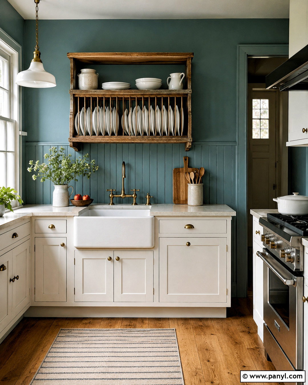 Teal Kitchen Walls With Plate Racks - 35 teal kitchen walls