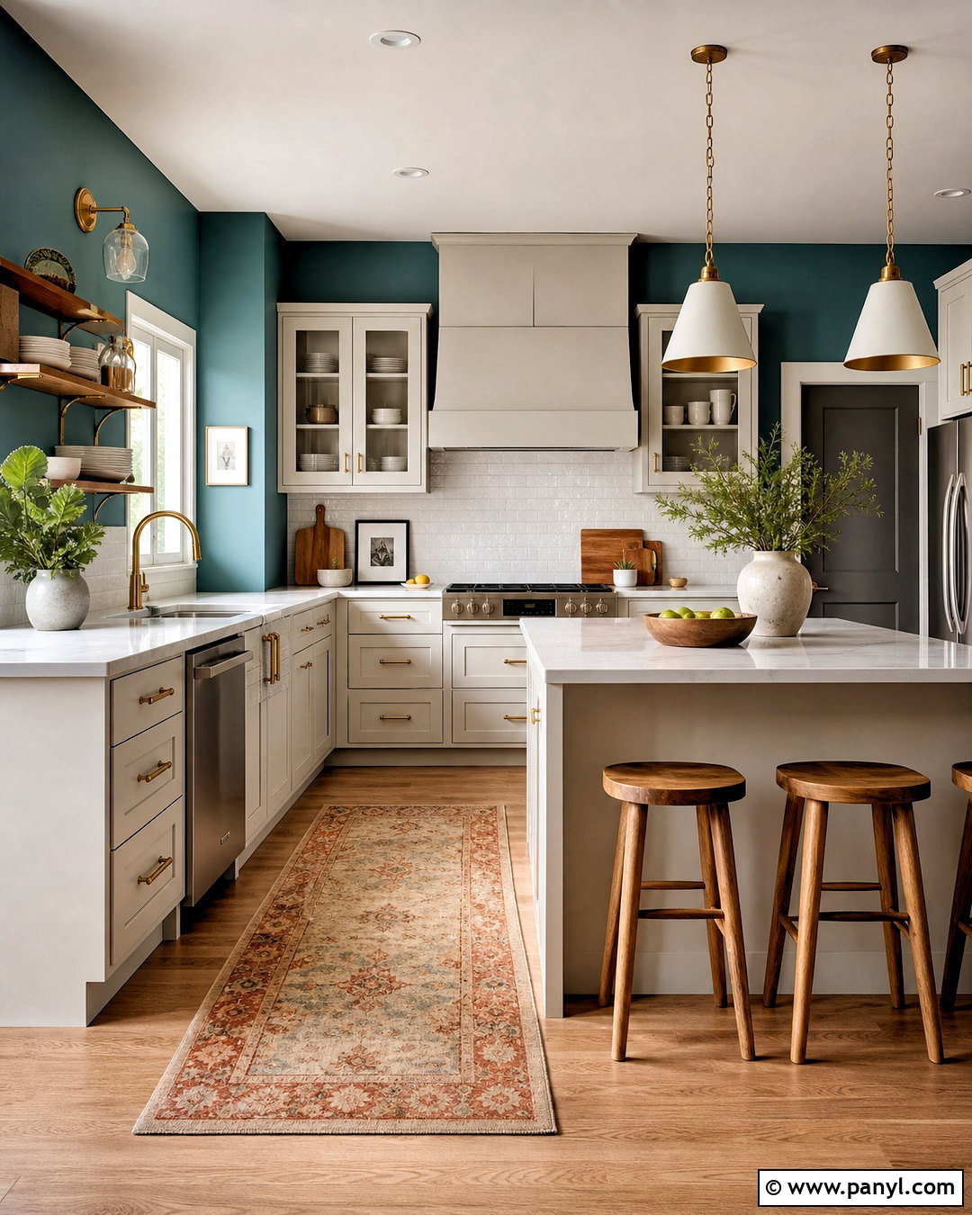Teal Kitchen Walls With White Cabinets - 20 teal walls