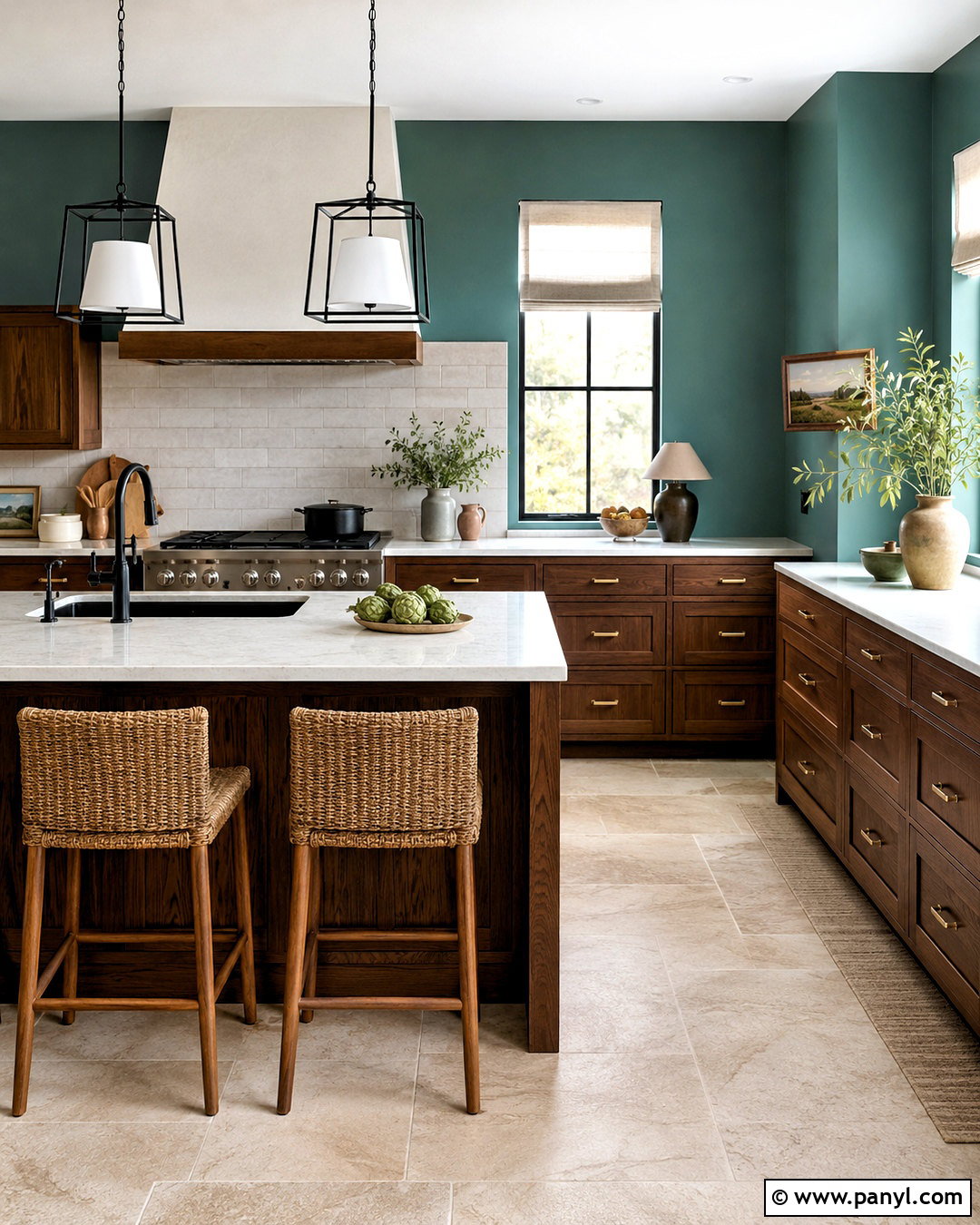 Teal Kitchen Walls With Wood Cabinets - 35 teal kitchen walls