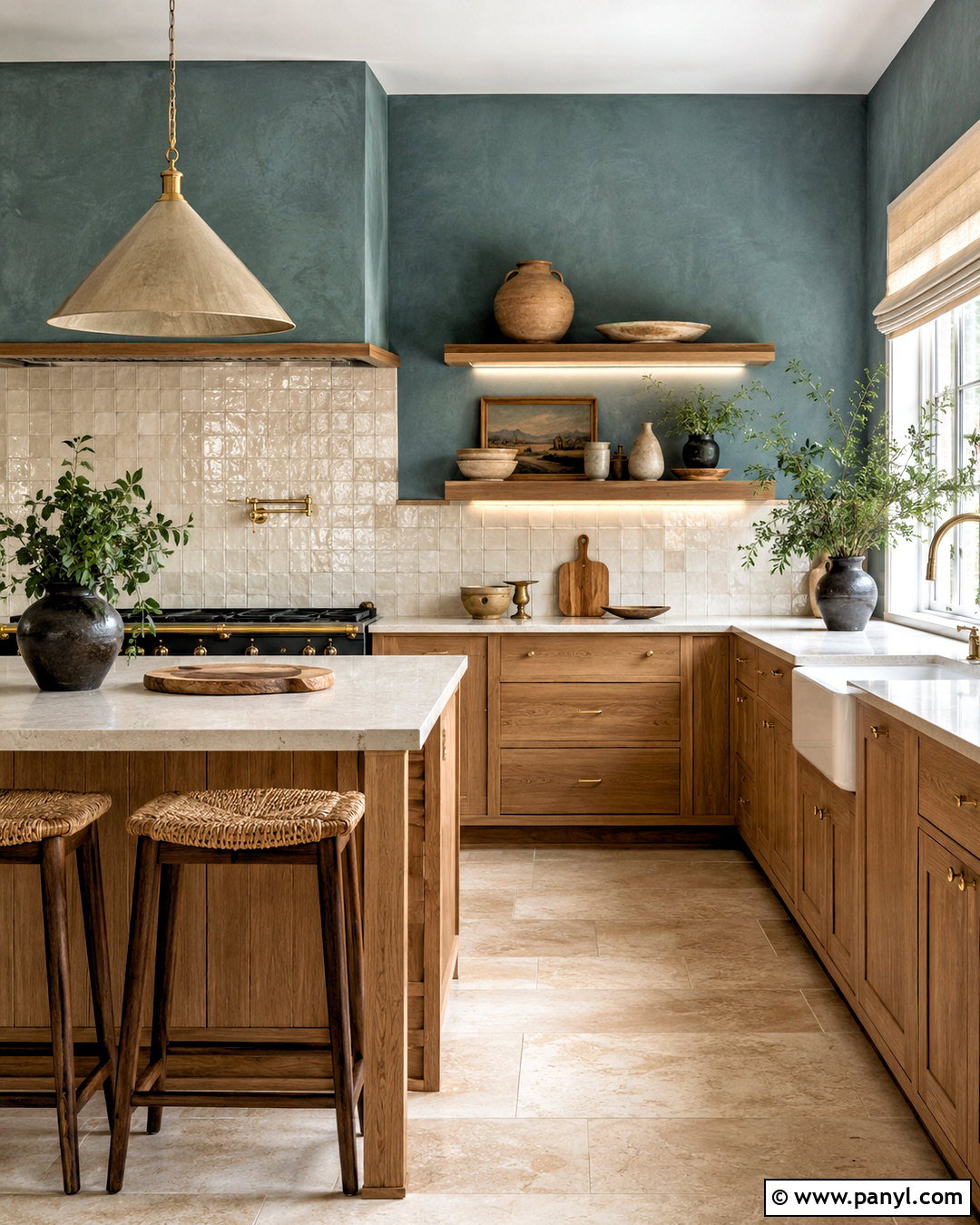 Teal Kitchen Walls With Zellige Tile - 35 teal kitchen walls