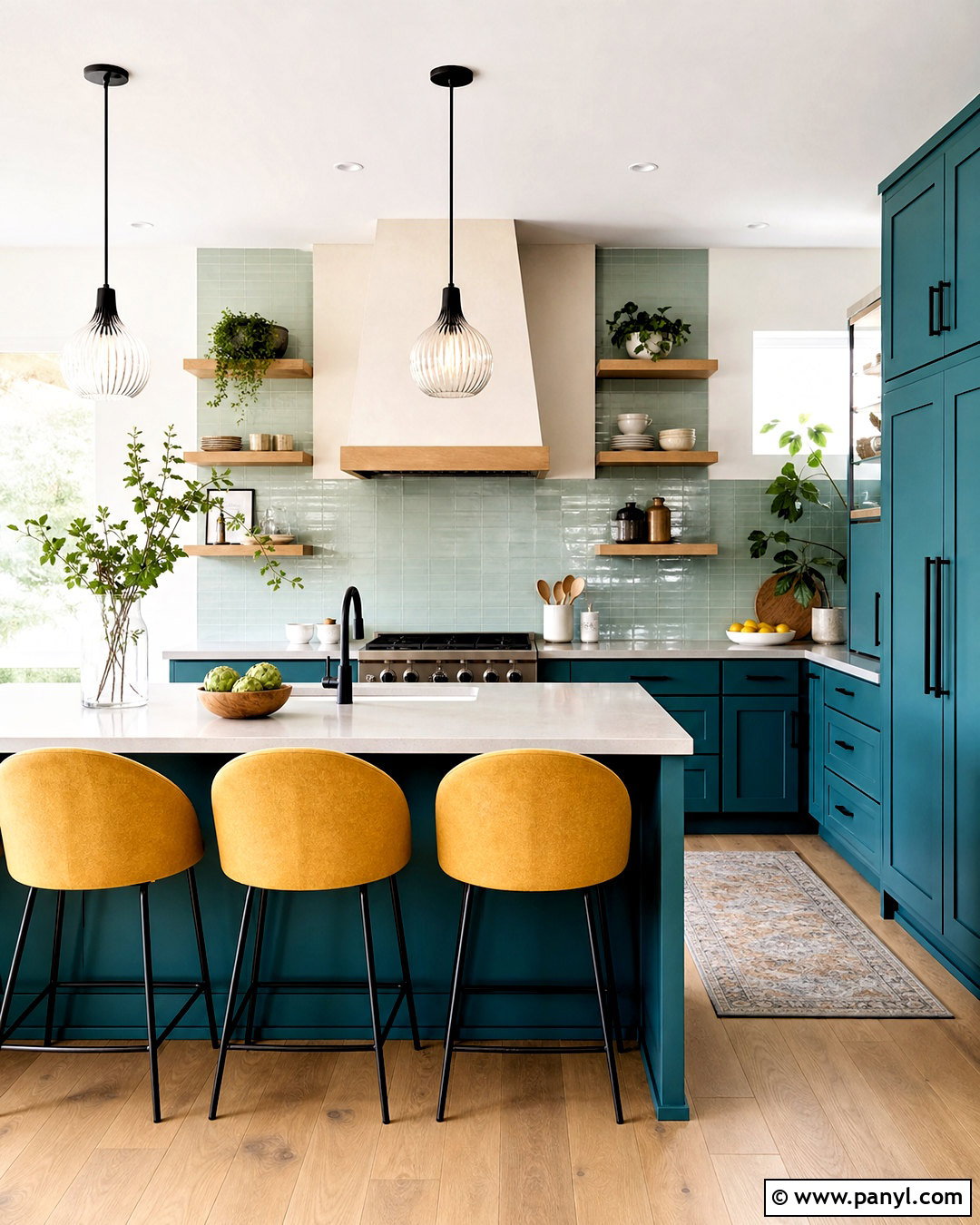 Teal Kitchen - 20 vibrant kitchen ideas