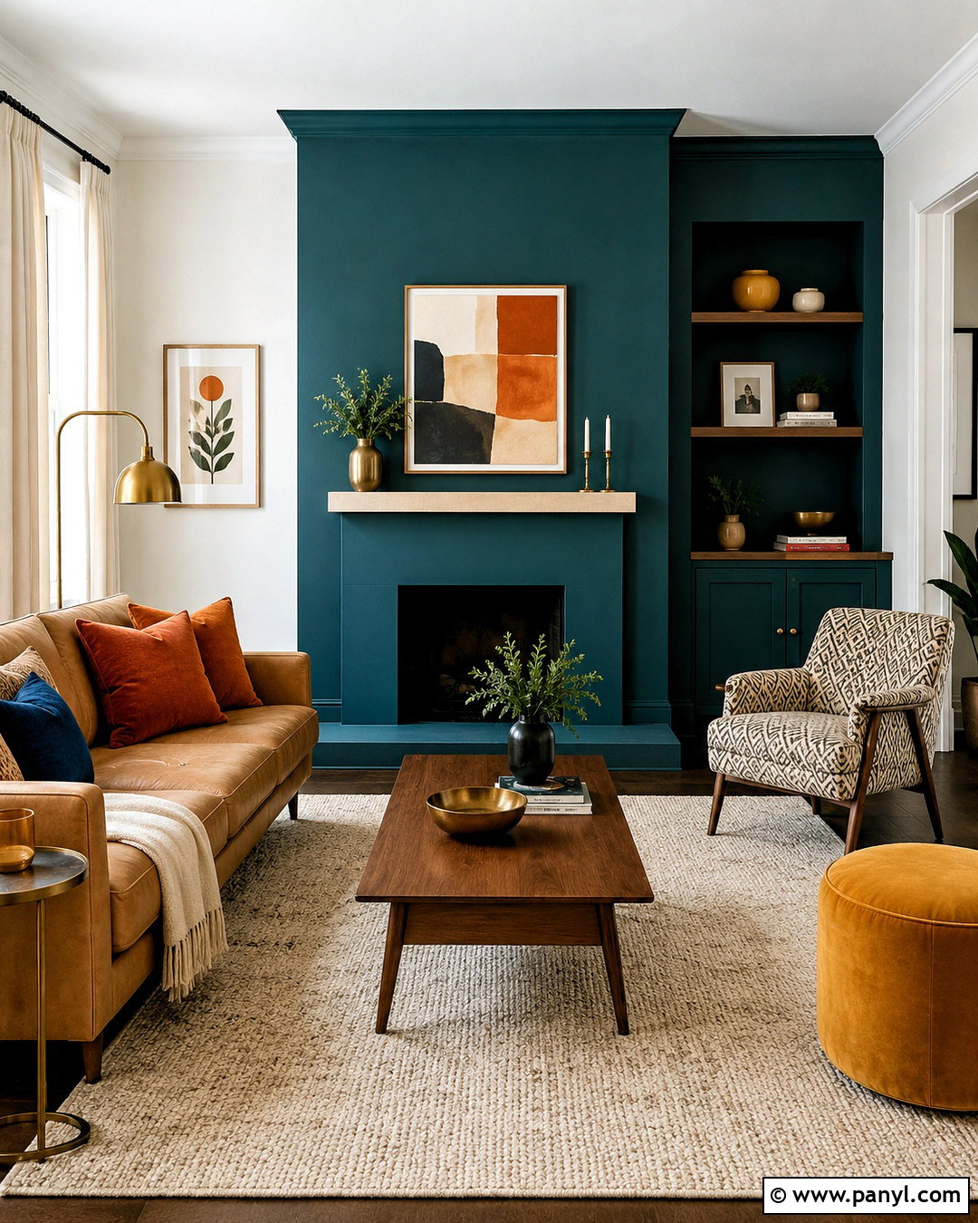 Teal Living Room Accent Wall - 20 paint living room ideas accent walls