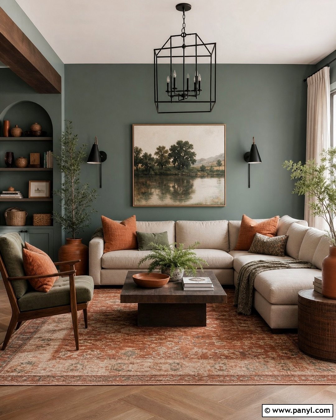 Teal Living Room Walls With Terracotta Accents - 30 teal painted walls