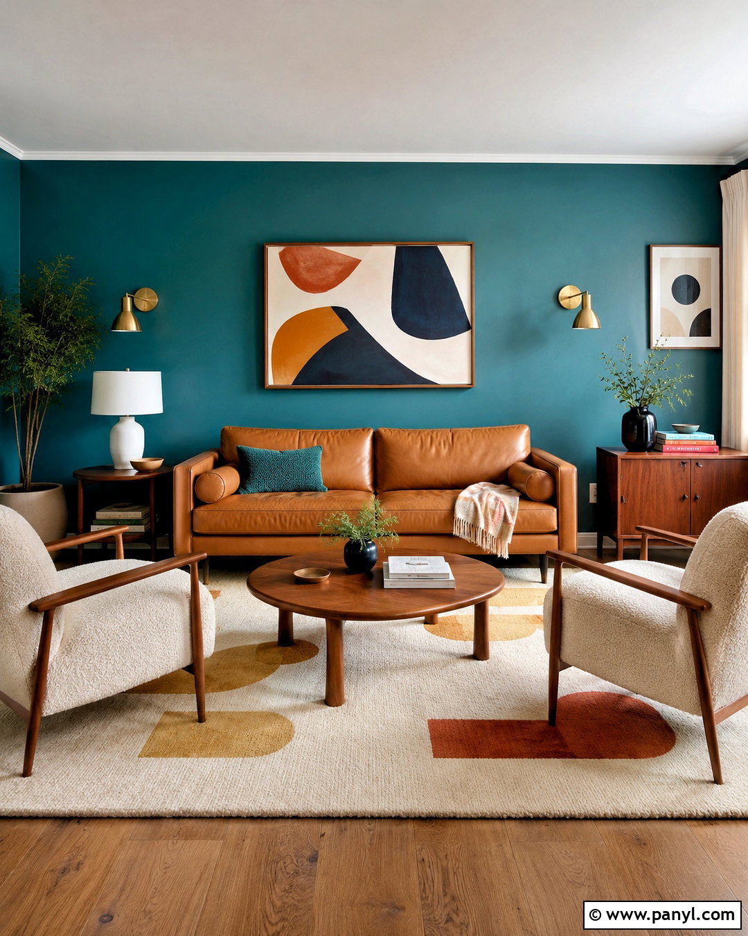 Teal Living Room - 20 bright room colors