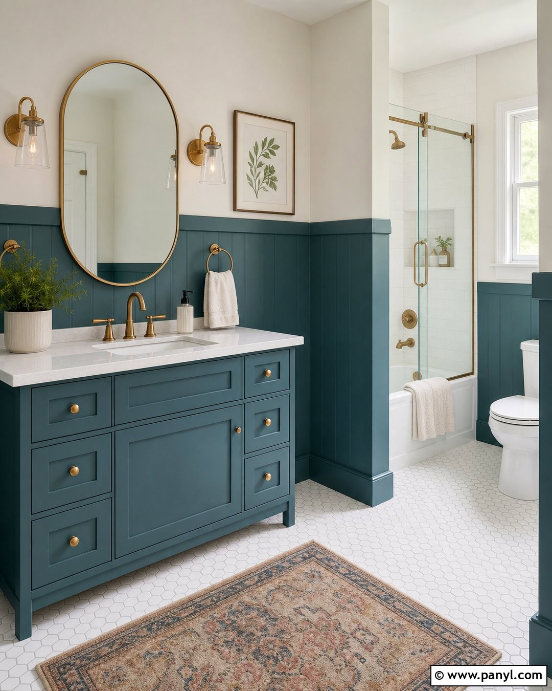 Teal Lower Half Wall - 20 Lower Half Wall Painted Ideas