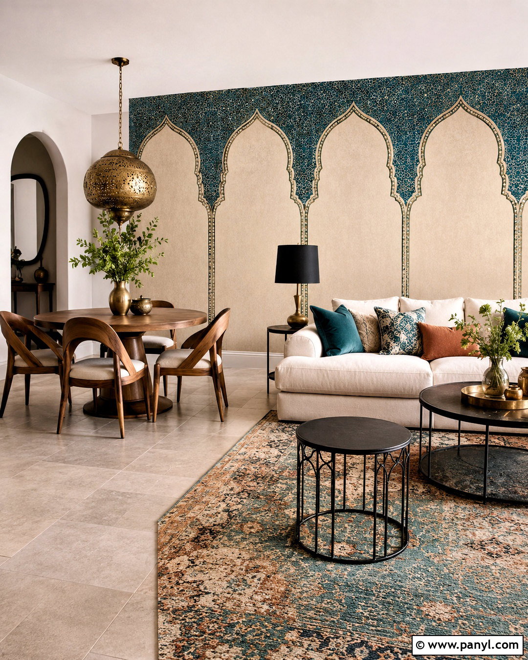 Teal Moroccan Arch Wallpaper - 20 moroccan aesthetic wallpaper ideas