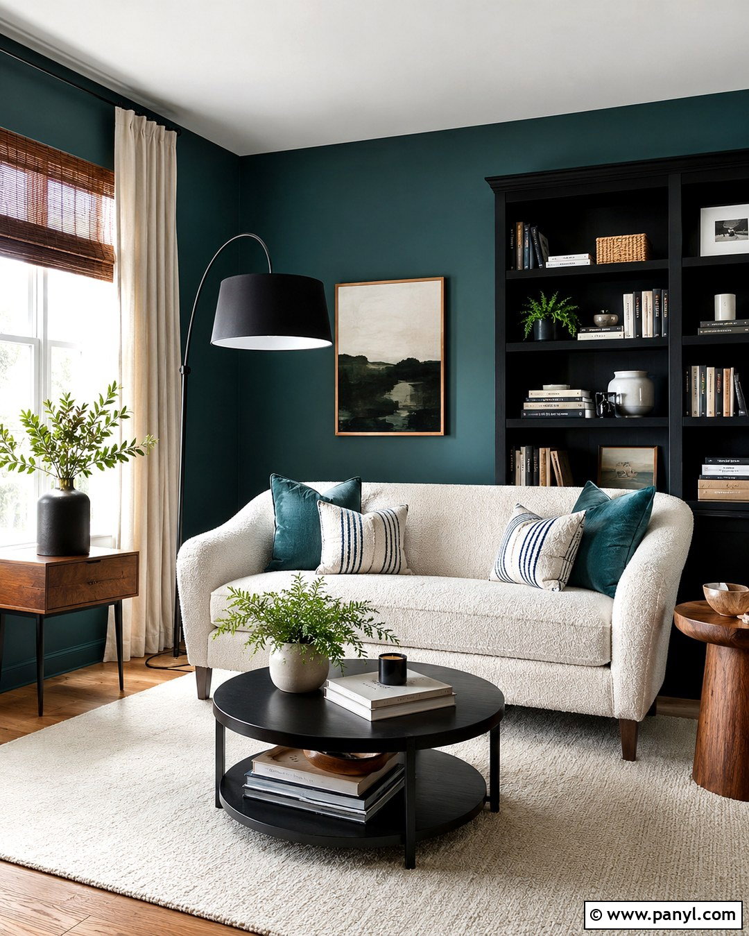 Teal Paint With Black And White - 20 Paint Colors That Go With Black And White Ideas