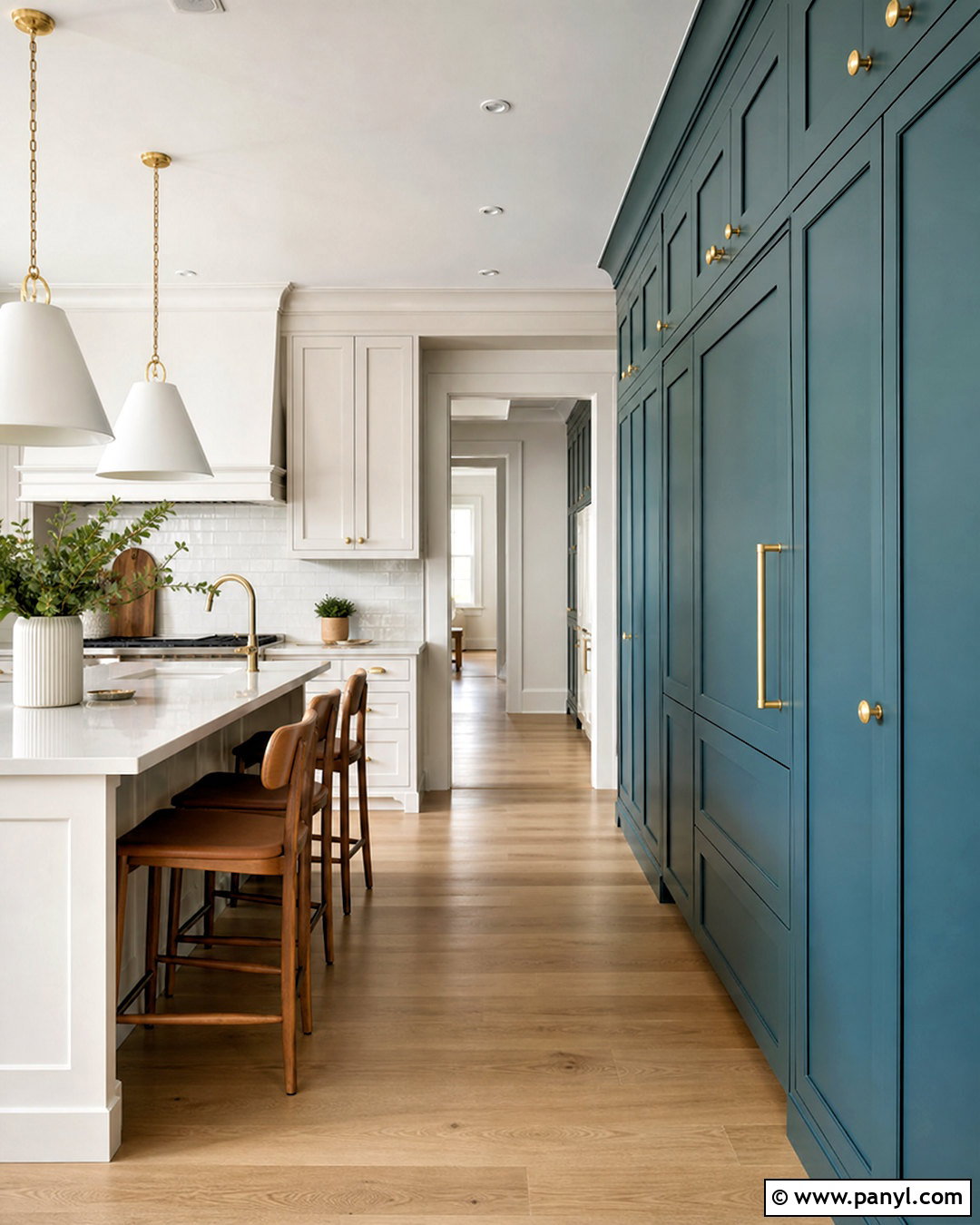 Teal Pantry Cabinets With White Kitchen - 20 teal and white kitchen ideas