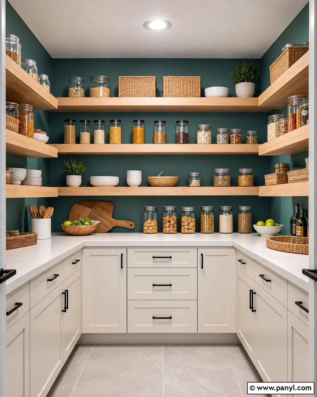Teal Pantry Walls - 25 Pantry Wall Colors
