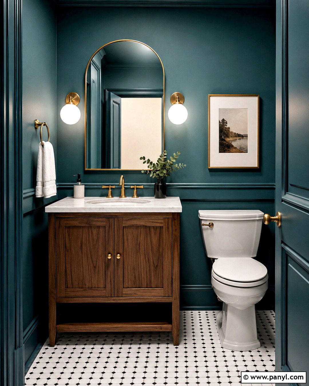 Teal Powder Room Walls And Trim - 35 trim and walls same color ideas
