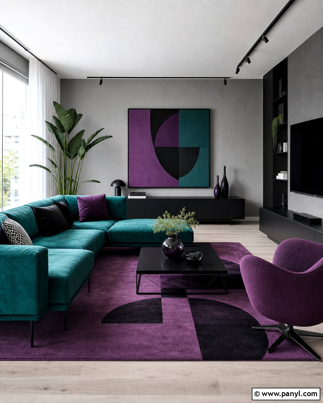 Teal Purple And Black Living Room - 20 teal and purple living room ideas