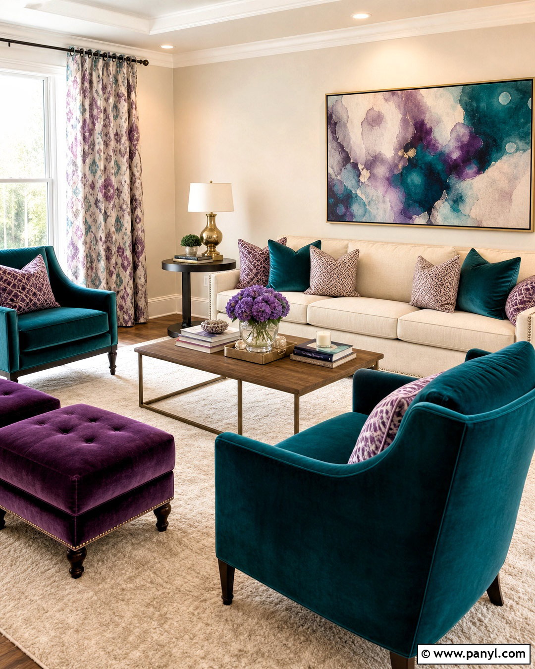 Teal Purple And Cream Living Room - 20 teal and purple living room ideas