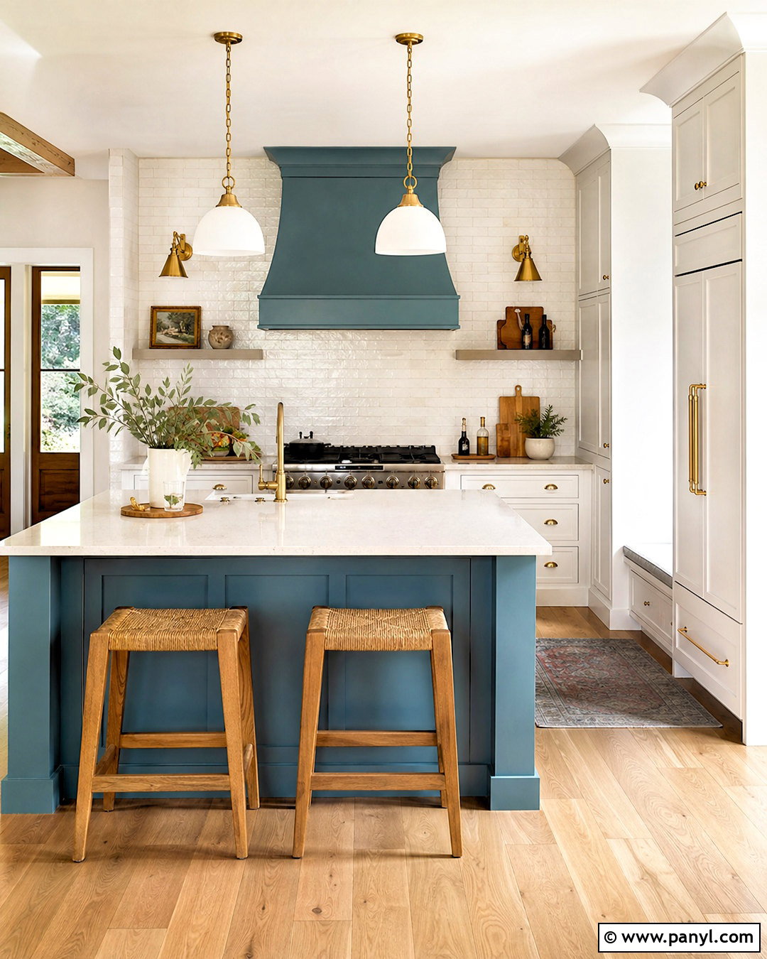 Teal Range Hood With White Cabinets - 20 teal and white kitchen ideas