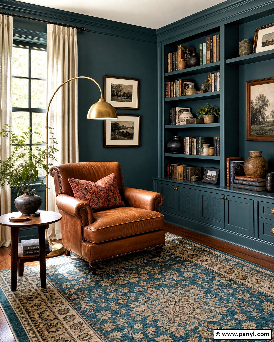Teal Reading Room Wall Paint - 20 interior wall paint ideas