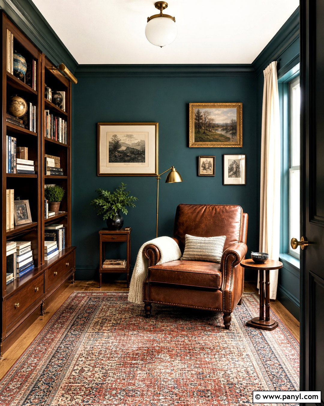 Teal Reading Room Walls - 20 color wall ideas