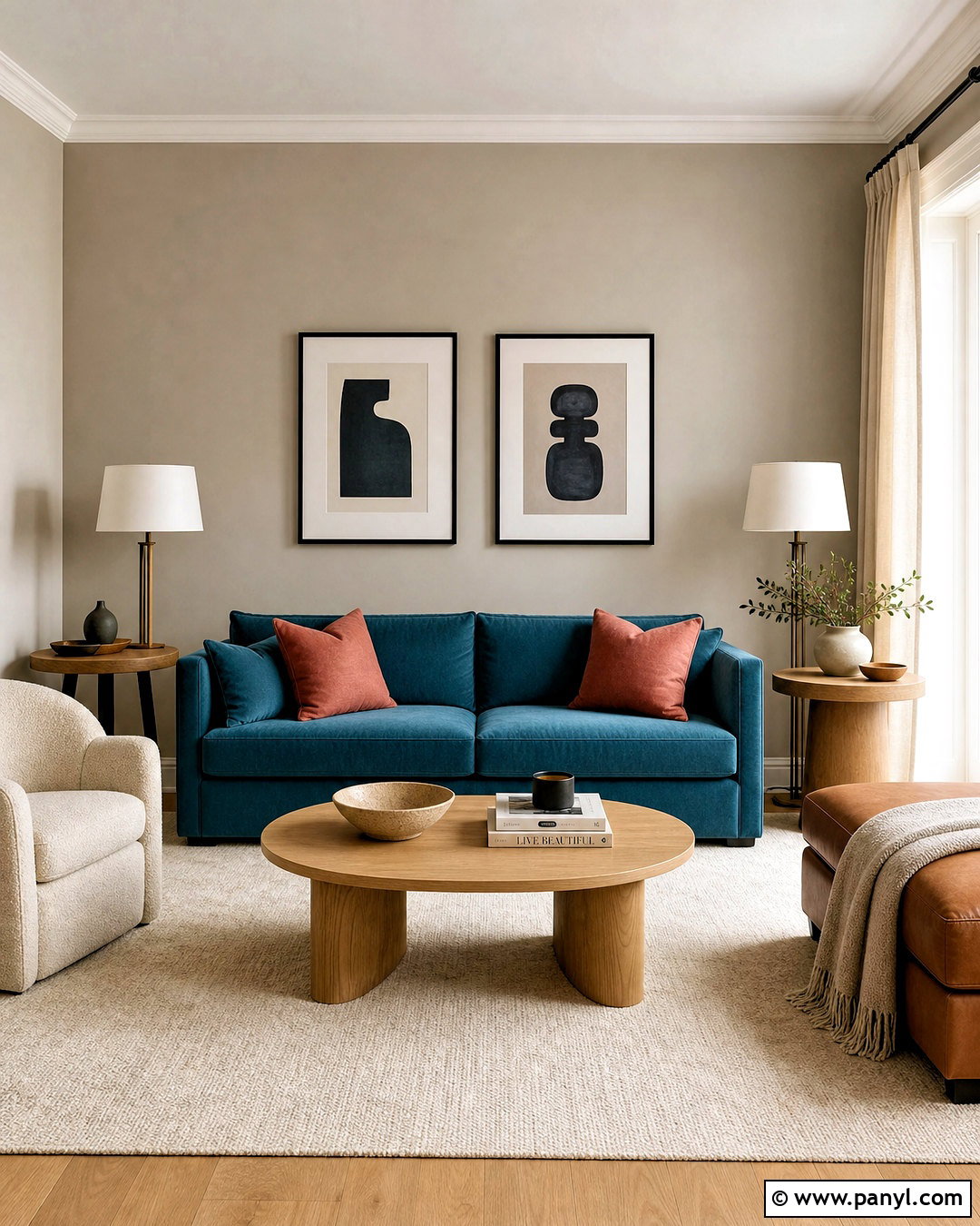 Teal Sofa With Neutral Walls - 20 teal interior design ideas