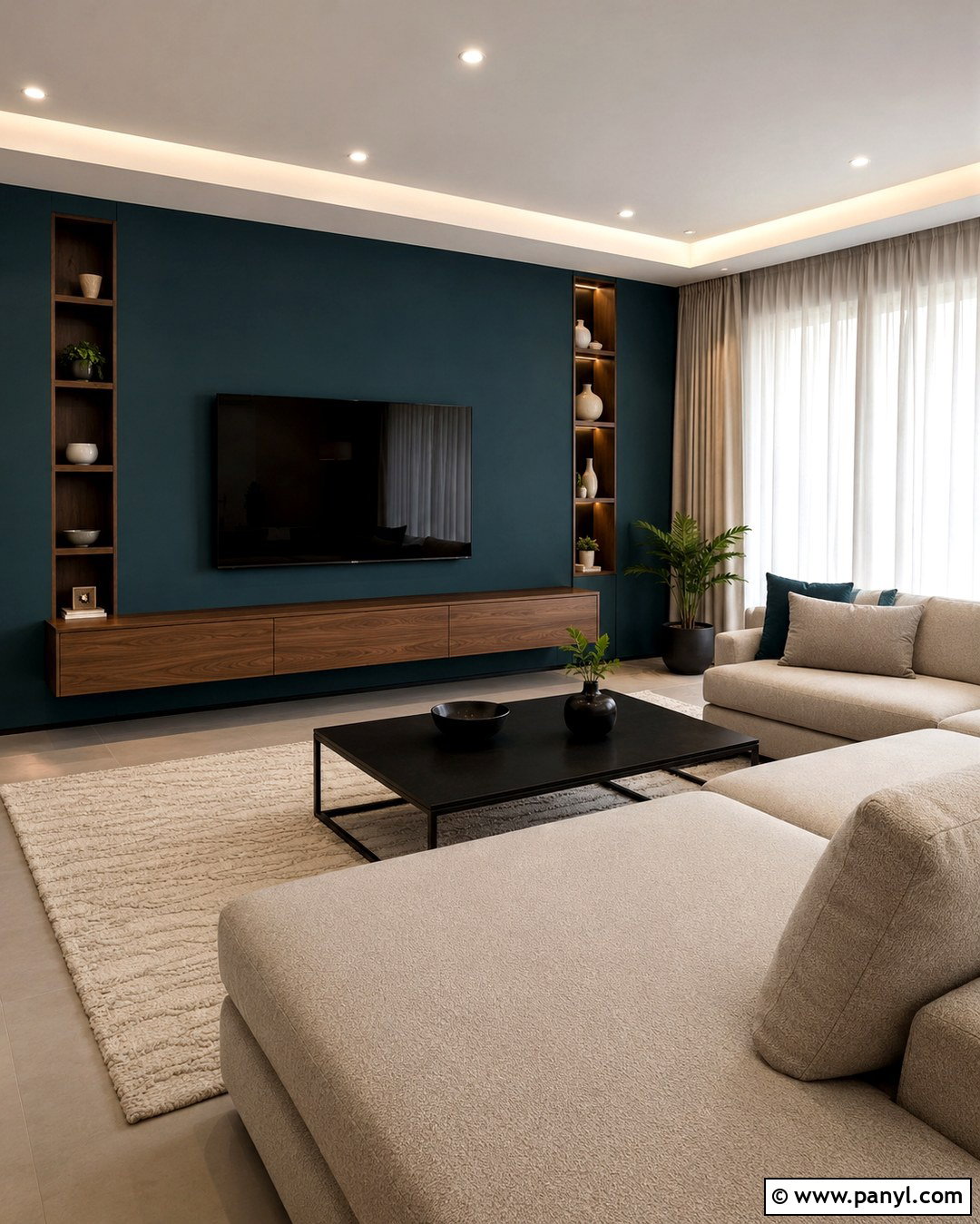 Teal TV Accent Wall - 20 Teal Accent Walls