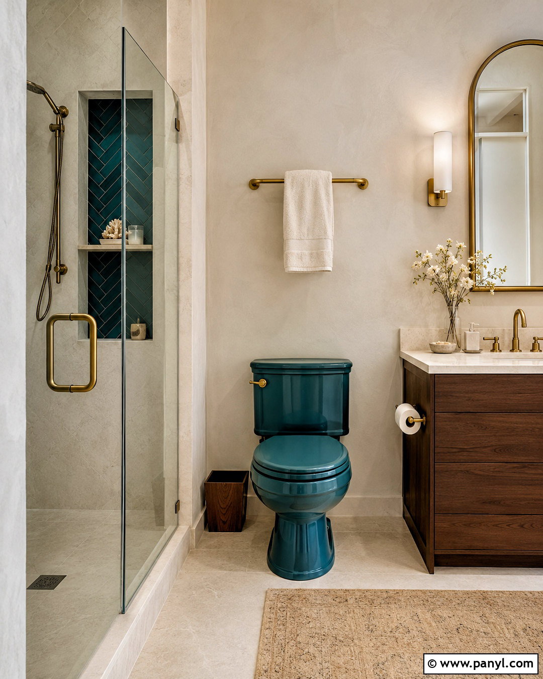 Teal Toilet Bathroom - 35 Toilet Color Ideas