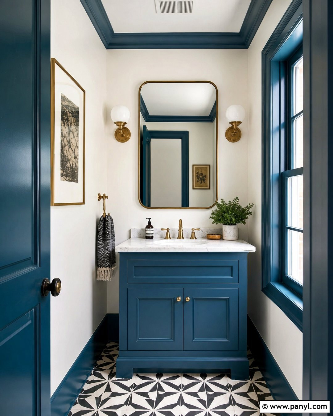 Teal Trim With White Walls - 25 White Wall Colored Trim Ideas